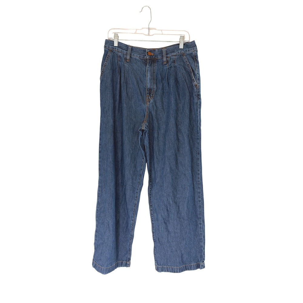 Madewell The Harlow Wide-Leg Jean Fairson Wash Denim High Rise‎ Pleated Size 29
